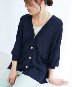 le.coeur blanc / ルクールブラン カーディガン・ボレロ | 《手洗い可能》ハイゲージVネックカーディガン