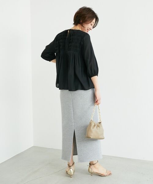 le.coeur blanc / ルクールブラン シャツ・ブラウス | 変形タックギャザーブラウス | 詳細11