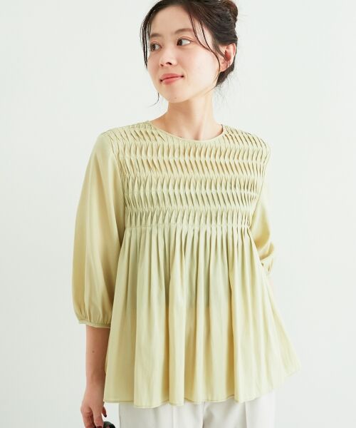 le.coeur blanc / ルクールブラン シャツ・ブラウス | 変形タックギャザーブラウス | 詳細13