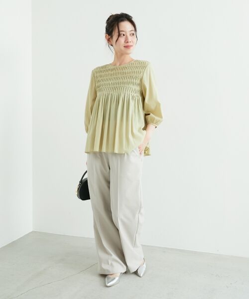 le.coeur blanc / ルクールブラン シャツ・ブラウス | 変形タックギャザーブラウス | 詳細18