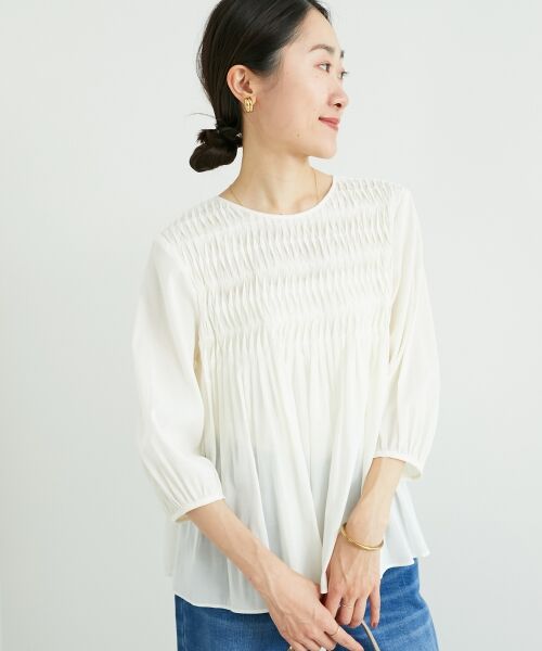 le.coeur blanc / ルクールブラン シャツ・ブラウス | 変形タックギャザーブラウス | 詳細24