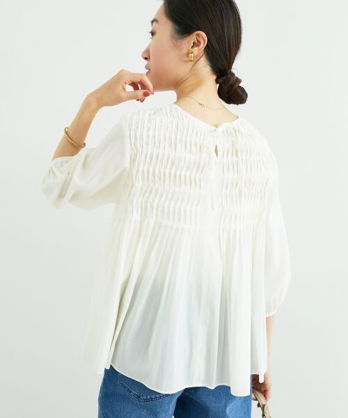 le.coeur blanc / ルクールブラン シャツ・ブラウス | 変形タックギャザーブラウス | 詳細27