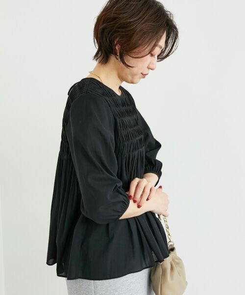 le.coeur blanc / ルクールブラン シャツ・ブラウス | 変形タックギャザーブラウス | 詳細6