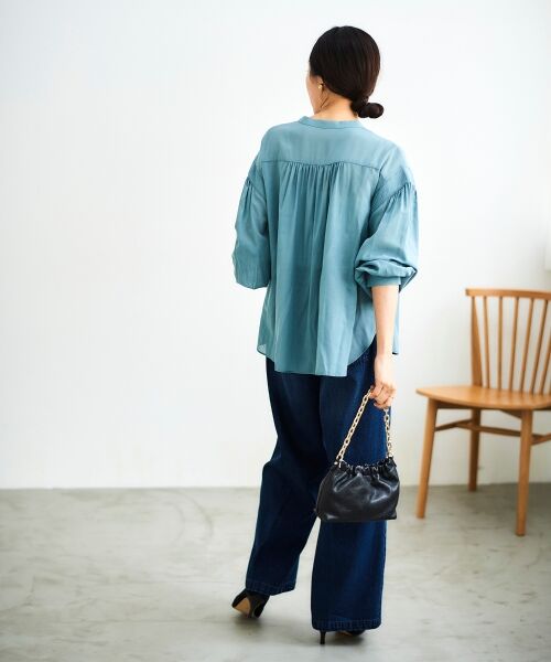 le.coeur blanc / ルクールブラン シャツ・ブラウス | シャーリングギャザーブラウス | 詳細11