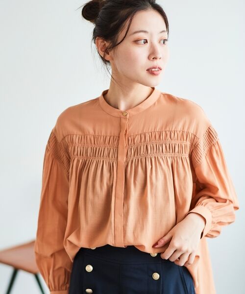 le.coeur blanc / ルクールブラン シャツ・ブラウス | シャーリングギャザーブラウス | 詳細18