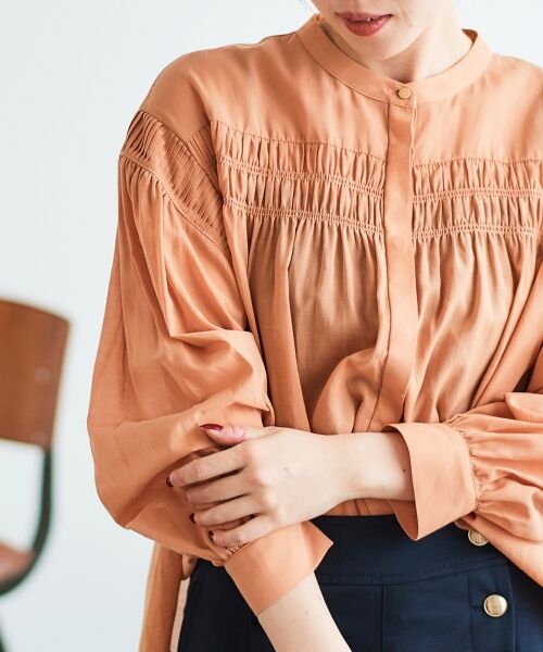 le.coeur blanc / ルクールブラン シャツ・ブラウス | シャーリングギャザーブラウス | 詳細19