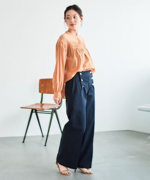 le.coeur blanc / ルクールブラン シャツ・ブラウス | シャーリングギャザーブラウス | 詳細25