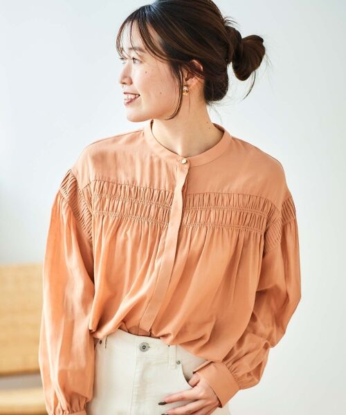 le.coeur blanc / ルクールブラン シャツ・ブラウス | シャーリングギャザーブラウス | 詳細29