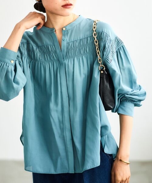 le.coeur blanc / ルクールブラン シャツ・ブラウス | シャーリングギャザーブラウス | 詳細4