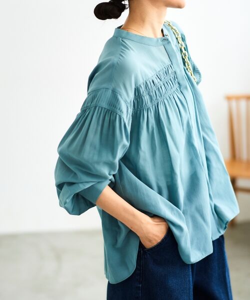 le.coeur blanc / ルクールブラン シャツ・ブラウス | シャーリングギャザーブラウス | 詳細5