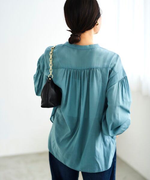 le.coeur blanc / ルクールブラン シャツ・ブラウス | シャーリングギャザーブラウス | 詳細6