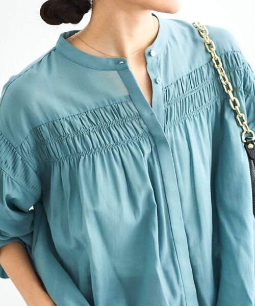 le.coeur blanc / ルクールブラン シャツ・ブラウス | シャーリングギャザーブラウス | 詳細7