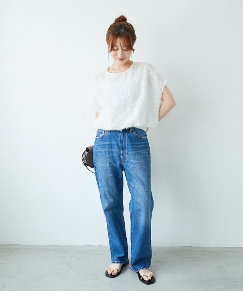 le.coeur blanc / ルクールブラン シャツ・ブラウス | シアーフリンジフレンチスリーブブラウス | 詳細10