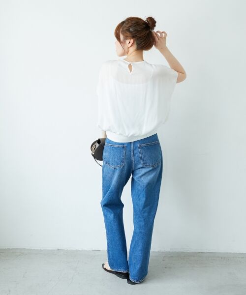 le.coeur blanc / ルクールブラン シャツ・ブラウス | シアーフリンジフレンチスリーブブラウス | 詳細14