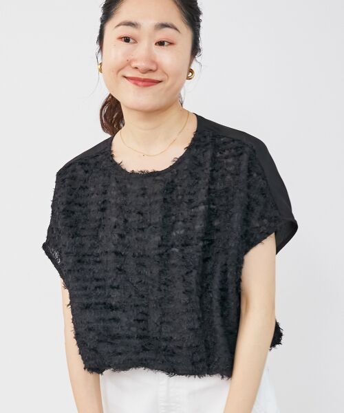 le.coeur blanc / ルクールブラン シャツ・ブラウス | シアーフリンジフレンチスリーブブラウス | 詳細18