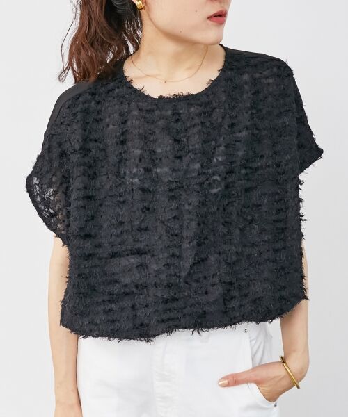 le.coeur blanc / ルクールブラン シャツ・ブラウス | シアーフリンジフレンチスリーブブラウス | 詳細19