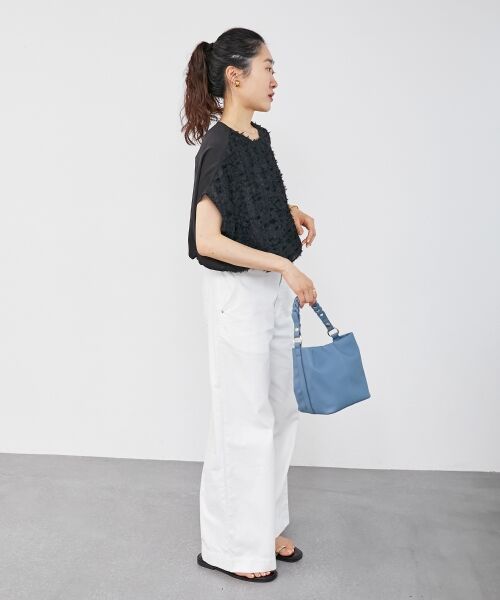 le.coeur blanc / ルクールブラン シャツ・ブラウス | シアーフリンジフレンチスリーブブラウス | 詳細25