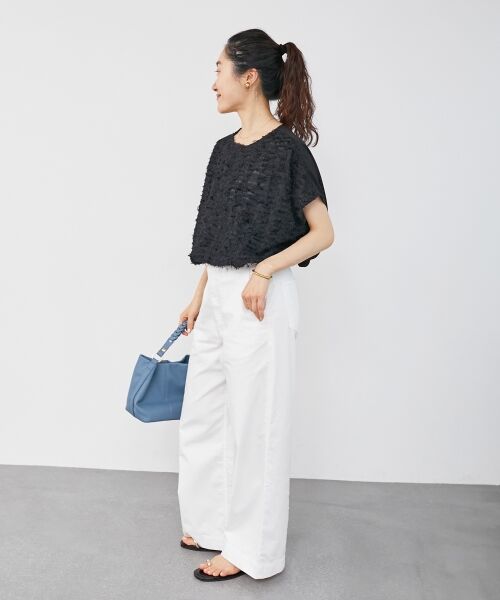 le.coeur blanc / ルクールブラン シャツ・ブラウス | シアーフリンジフレンチスリーブブラウス | 詳細27