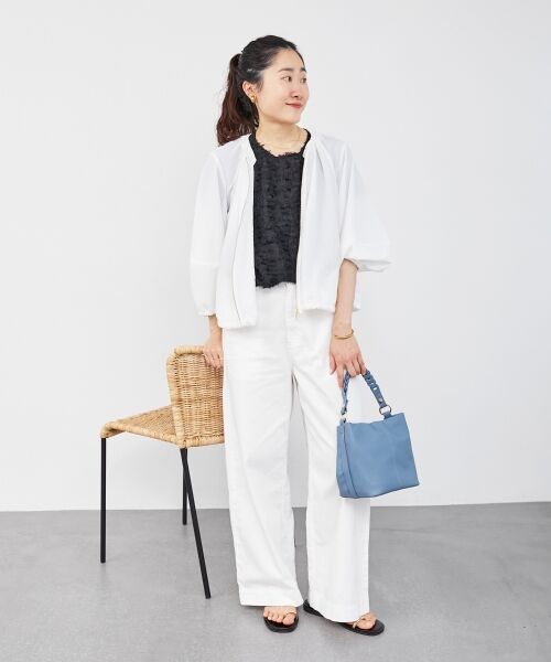 le.coeur blanc / ルクールブラン シャツ・ブラウス | シアーフリンジフレンチスリーブブラウス | 詳細28