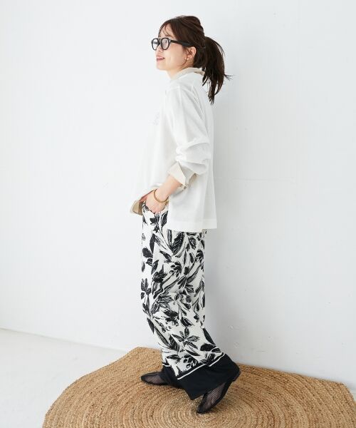 le.coeur blanc / ルクールブラン その他パンツ | フラワーパネルプリントイージーパンツ | 詳細15