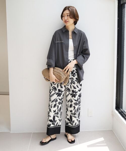 le.coeur blanc / ルクールブラン その他パンツ | フラワーパネルプリントイージーパンツ | 詳細17