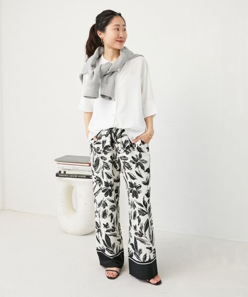 le.coeur blanc / ルクールブラン その他パンツ | フラワーパネルプリントイージーパンツ | 詳細19