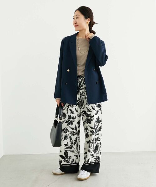 le.coeur blanc / ルクールブラン その他パンツ | フラワーパネルプリントイージーパンツ | 詳細20