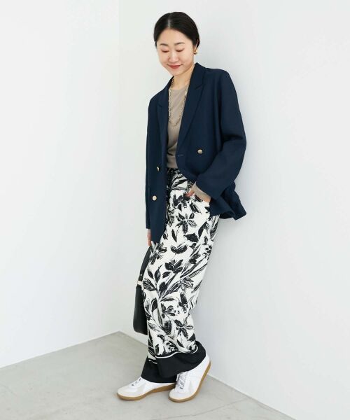 le.coeur blanc / ルクールブラン その他パンツ | フラワーパネルプリントイージーパンツ | 詳細23