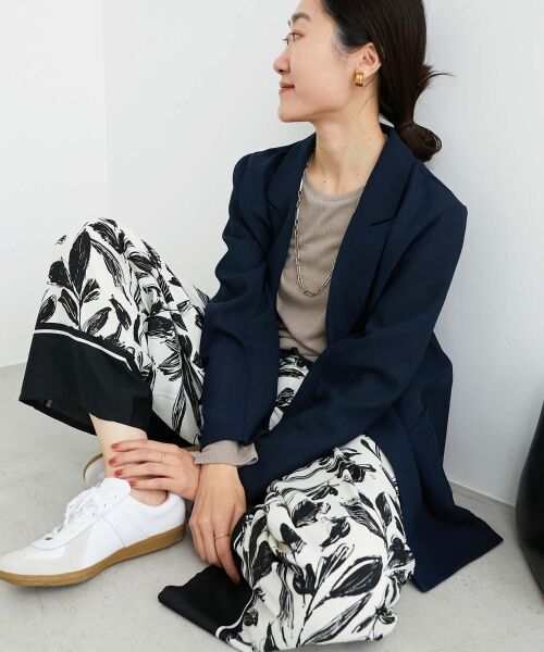 le.coeur blanc / ルクールブラン その他パンツ | フラワーパネルプリントイージーパンツ | 詳細26