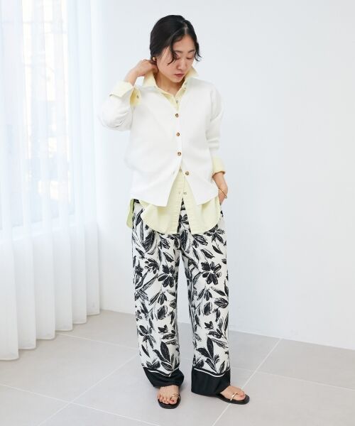 le.coeur blanc / ルクールブラン その他パンツ | フラワーパネルプリントイージーパンツ | 詳細27