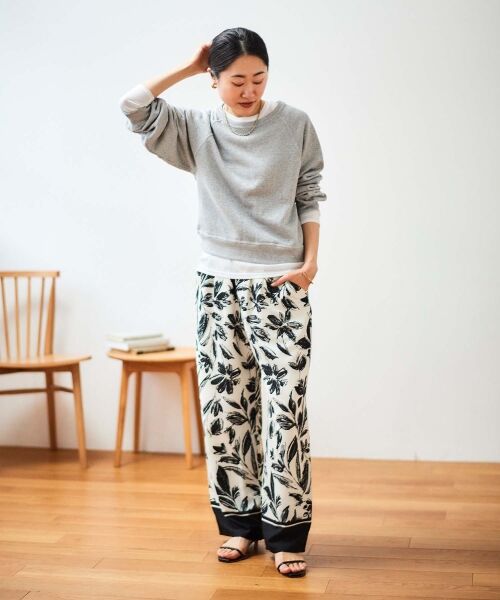 le.coeur blanc / ルクールブラン その他パンツ | フラワーパネルプリントイージーパンツ | 詳細7