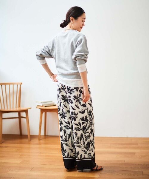 le.coeur blanc / ルクールブラン その他パンツ | フラワーパネルプリントイージーパンツ | 詳細9