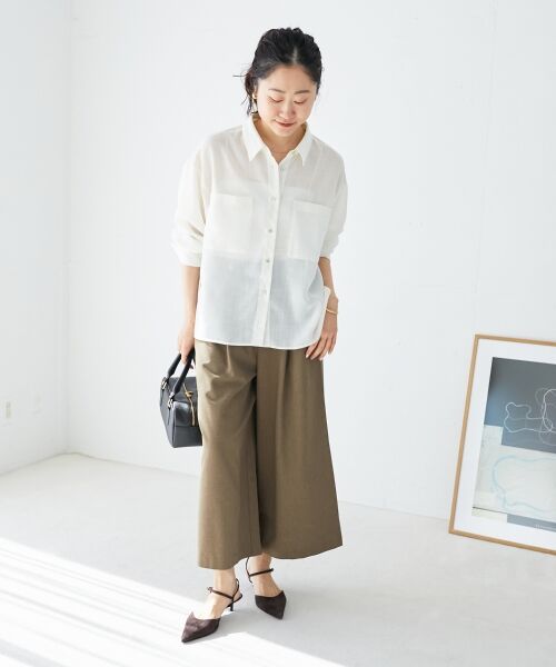 le.coeur blanc / ルクールブラン その他パンツ | リネンライクワイドクロップドパンツ | 詳細27