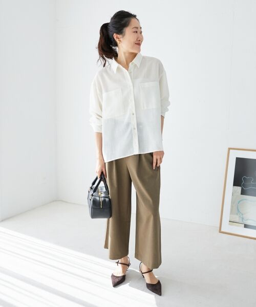 le.coeur blanc / ルクールブラン その他パンツ | リネンライクワイドクロップドパンツ | 詳細28