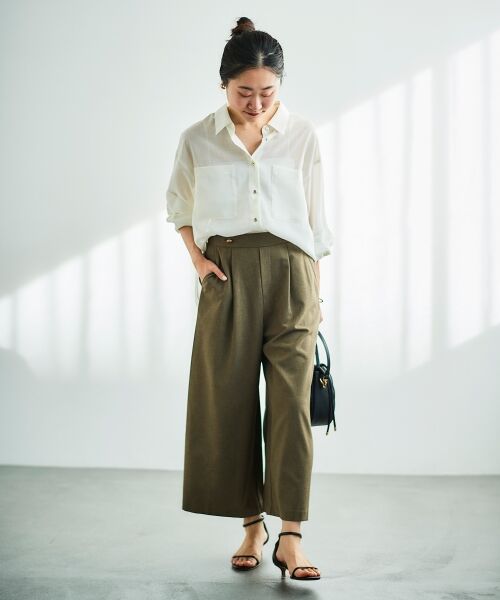 le.coeur blanc / ルクールブラン その他パンツ | リネンライクワイドクロップドパンツ | 詳細30