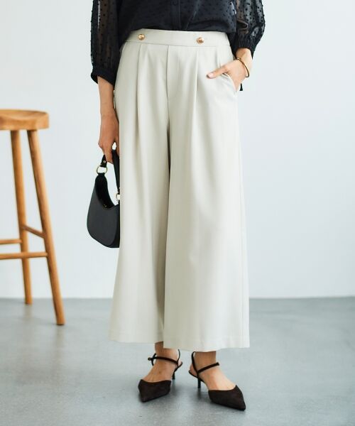 le.coeur blanc / ルクールブラン その他パンツ | リネンライクワイドクロップドパンツ | 詳細9