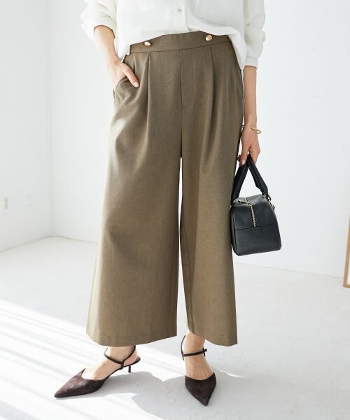 le. coeur blanc/ルクールブラン リネンライクワイドクロップドパンツ テスト 38 le. coeur blanc/ルクールブラン リネンライクワイドクロップドパンツ テスト 38