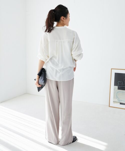 le.coeur blanc / ルクールブラン その他パンツ | ハイストレッチカルゼワッシャーベルテッドパンツ | 詳細11