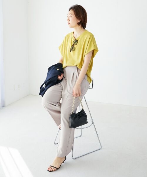 le.coeur blanc / ルクールブラン その他パンツ | ハイストレッチカルゼワッシャーベルテッドパンツ | 詳細15