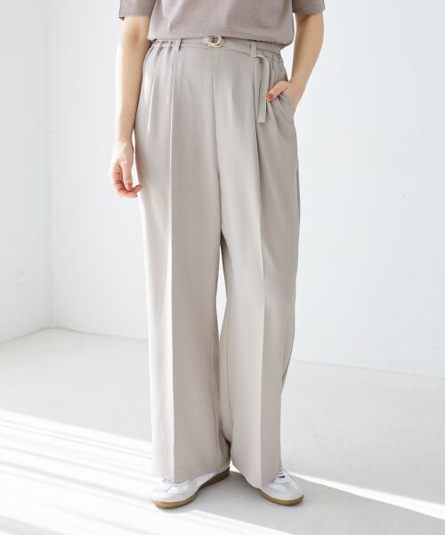 le.coeur blanc / ルクールブラン その他パンツ | ハイストレッチカルゼワッシャーベルテッドパンツ | 詳細19