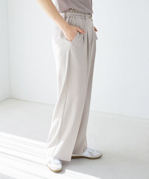 le.coeur blanc / ルクールブラン その他パンツ | ハイストレッチカルゼワッシャーベルテッドパンツ | 詳細20