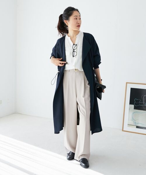 le.coeur blanc / ルクールブラン その他パンツ | ハイストレッチカルゼワッシャーベルテッドパンツ | 詳細7