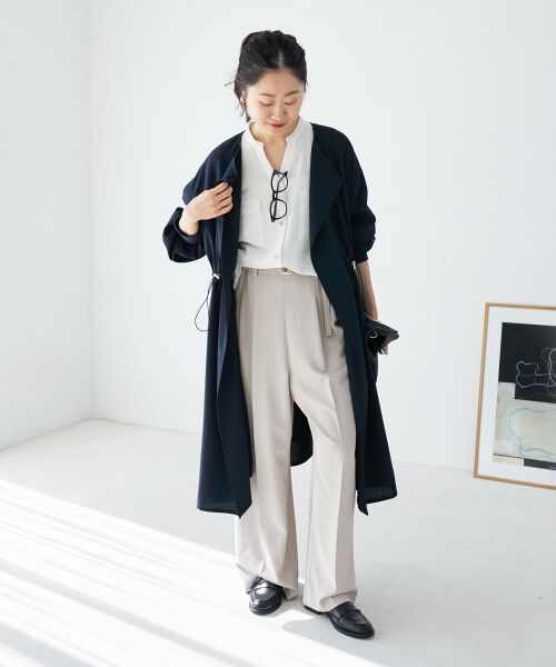 le.coeur blanc / ルクールブラン その他パンツ | ハイストレッチカルゼワッシャーベルテッドパンツ | 詳細8