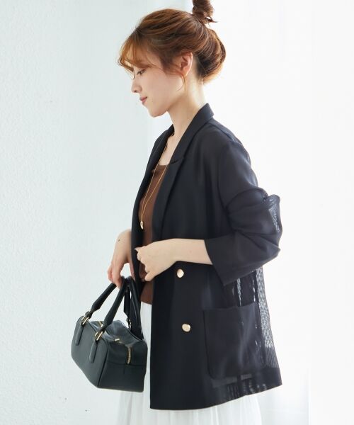 le.coeur blanc / ルクールブラン その他アウター | メッシュダブルブレストジャケット | 詳細17