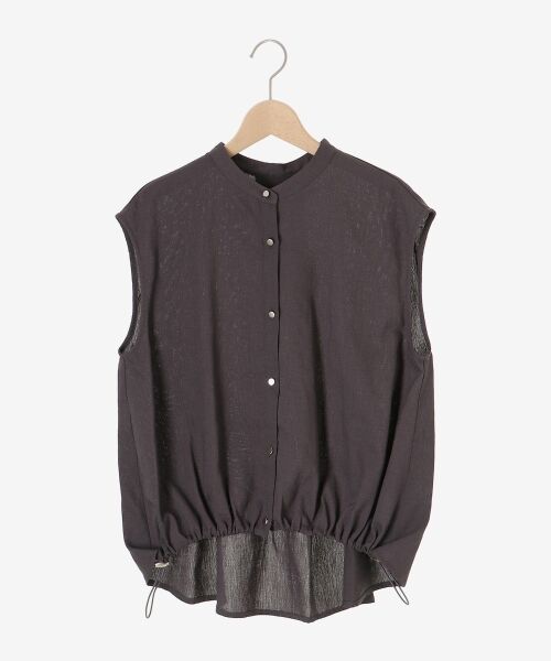 le.coeur blanc / ルクールブラン シャツ・ブラウス | リネンライク裾ドロストブラウス | 詳細1