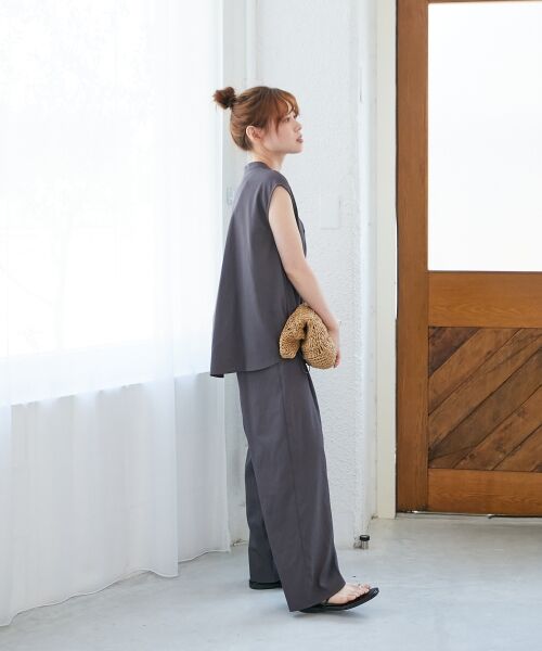 le.coeur blanc / ルクールブラン シャツ・ブラウス | リネンライク裾ドロストブラウス | 詳細10