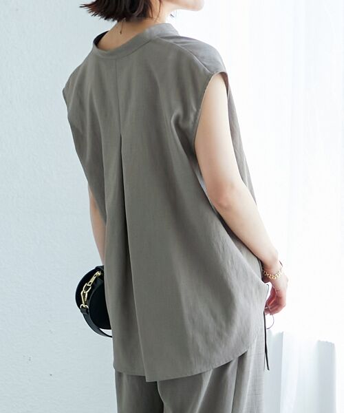 le.coeur blanc / ルクールブラン シャツ・ブラウス | リネンライク裾ドロストブラウス | 詳細20