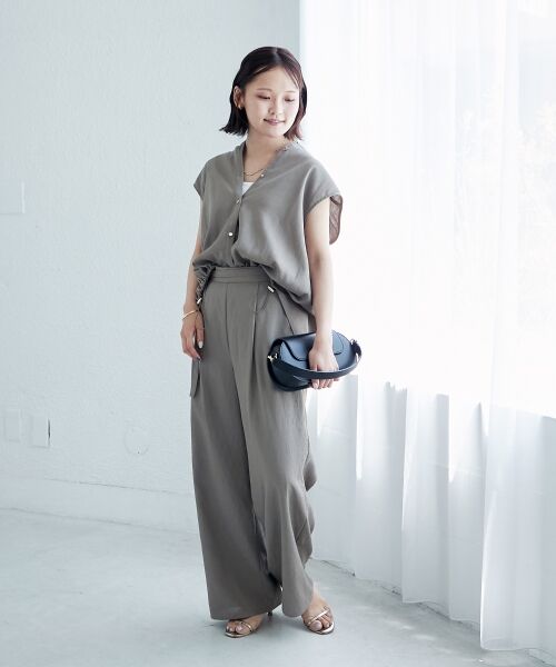 le.coeur blanc / ルクールブラン シャツ・ブラウス | リネンライク裾ドロストブラウス | 詳細22