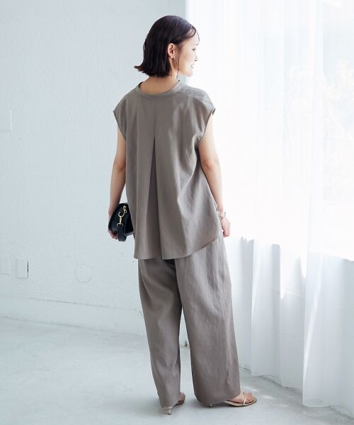 le.coeur blanc / ルクールブラン シャツ・ブラウス | リネンライク裾ドロストブラウス | 詳細23