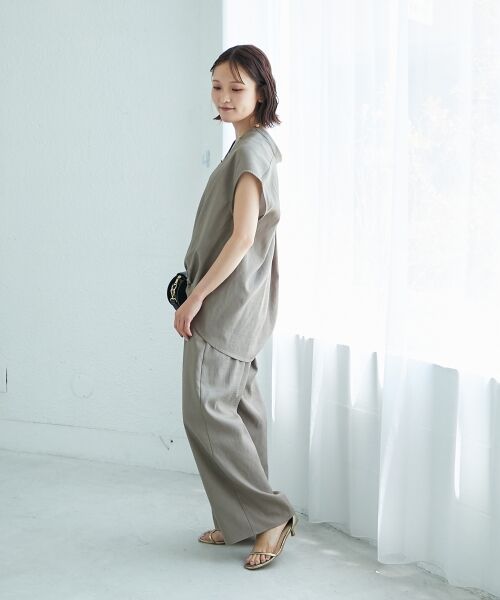 le.coeur blanc / ルクールブラン シャツ・ブラウス | リネンライク裾ドロストブラウス | 詳細24